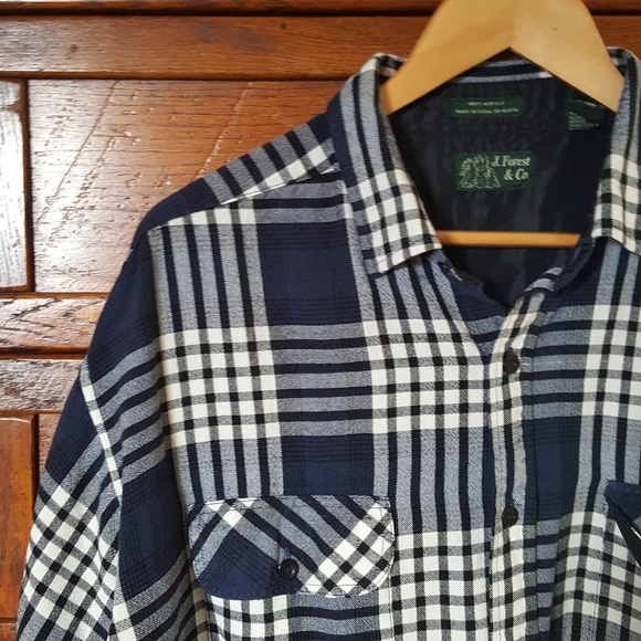J. Forest & Co. Other - J. Forest & Co. || Blue White Plaid Flannel Shirt